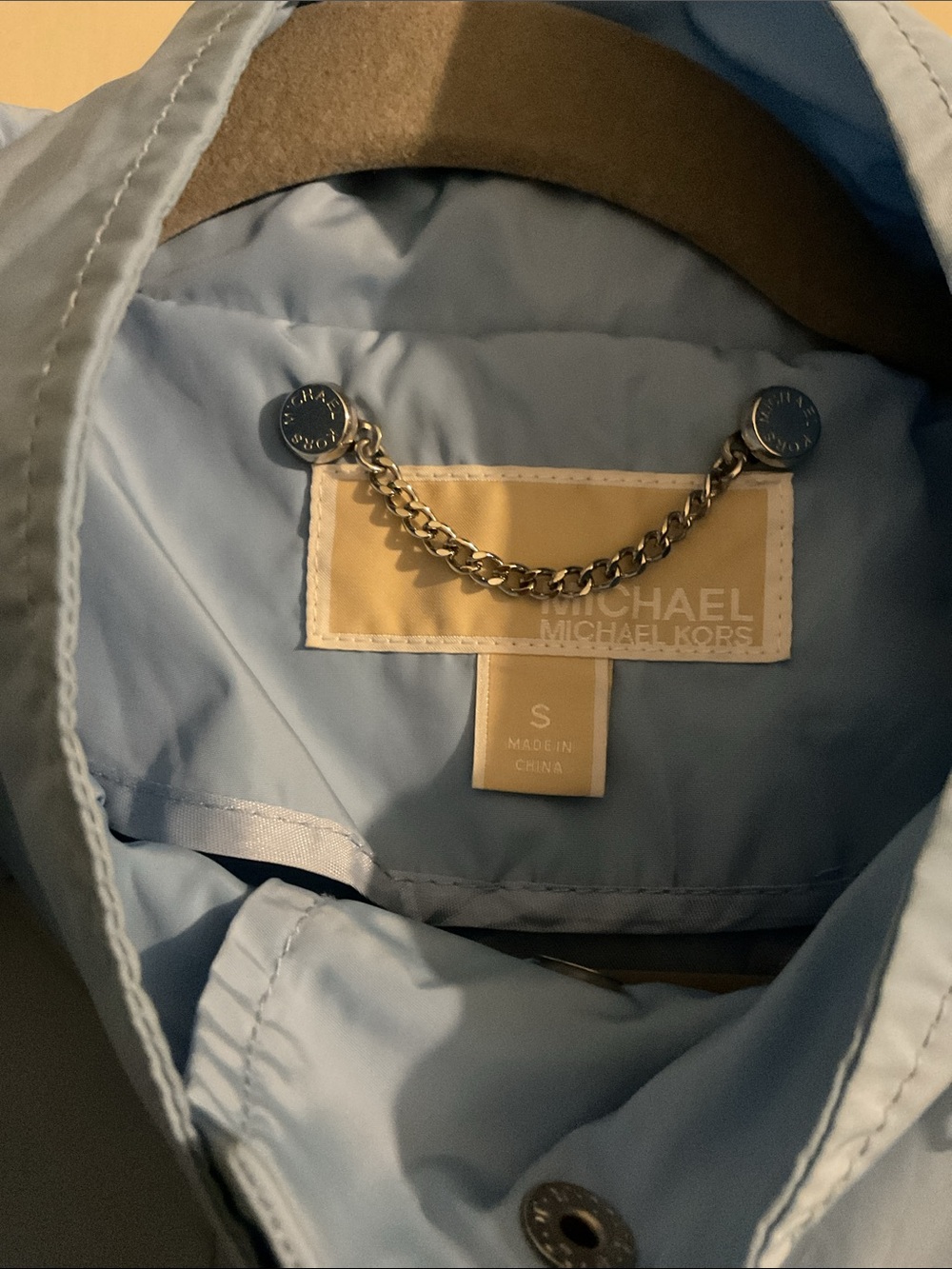 Michael Kors Light Blue Hooded Jacket - Picture 3 of 7